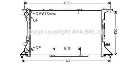 Радіатор охолодження двигуна Audi A4 1,8i 2,0i 2,0d 08>, A6 Q5 AVA AVA COOLING AI2306