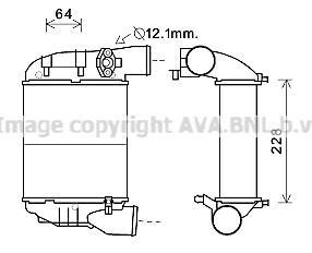 AVA AUDI Інтеркулер A4 1.8 02-, SEAT AVA COOLING AI4186