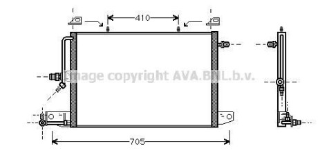 AVA VW Радіатор кондиціонера Audi 100 92-, A6 94- AVA COOLING AI5117