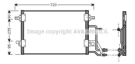 Конденсатор кондиціонера VW (AVA) AVA COOLING AI5140