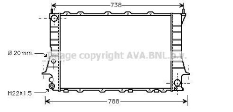 AVA AUDI Радіатор охолодження 100 2,8E V6 90-91 AVA COOLING AIA2081