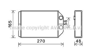 Радиатор отопителя салона Audi A6 01>05 AVA AVA COOLING AIA6393