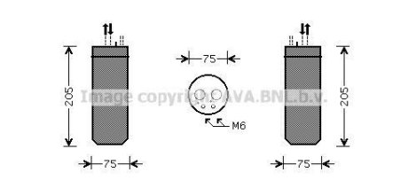 Осушувач кондиціонера Audi A6 (08-11) 2,0 - 3,2 FSI AVA AVA COOLING AID210