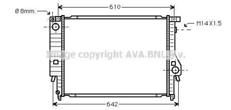 AVA BMW Радіатор охолодження E30, E34 85- AVA COOLING BW2047