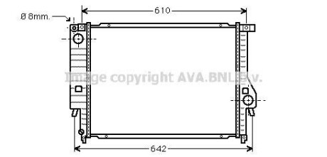 Радіатор BMW 324D/530/730 MT 85-94 (Ava) AVA COOLING BW2096