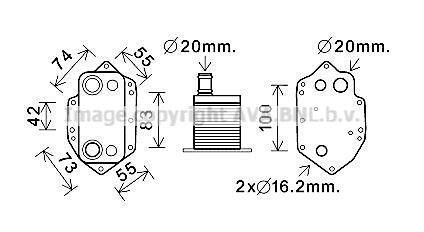 Радиатор масляный BMW 3 E90 (05-), 5 E60 (04-), X5 E70 (07-) 3.0D AVA AVA COOLING BW3554