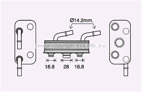Радиатор масляный КПП BMW 3 E46 (98-) AVA AVA COOLING BW3559