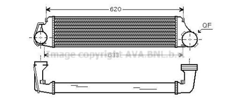 AVA BMW Інтеркулер 3 E46 318d/330xd 00- AVA COOLING BW4282 (фото 1)