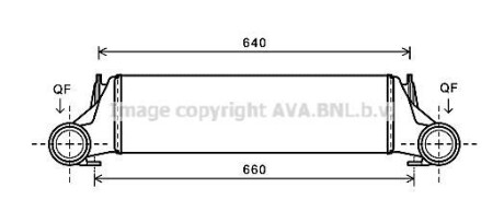 AVA BMW Інтеркулер X5 E53 3.0d 03- AVA COOLING BW4421