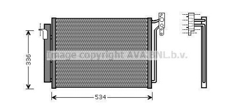 AVA BMW радіатор кондиціонера X5 E53 00- AVA COOLING BW5281D