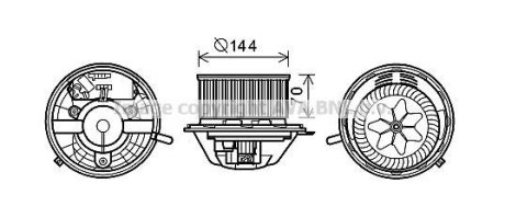 Вентилятор отопителя салона BMW 3E90 X1E84 X3F25 X4F26 AVA COOLING BW8454 (фото 1)