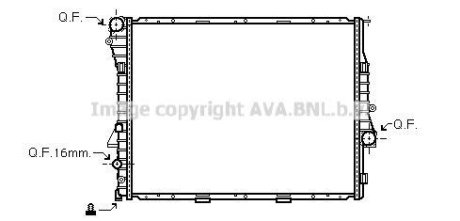 Радиатор охлаждения двигателя BMW X5e53 3,0D 12/03>, 4,4i 4,6i 4,8i 02> AT AC+/- AVA AVA COOLING BWA2276