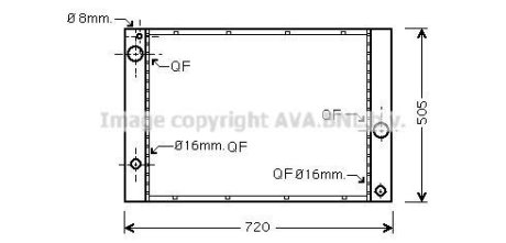 Радіатор охолодження BMW 5 E60-E61/7 E65-E66-E67-E68 (01-) AT (AVA) AVA COOLING BWA2338