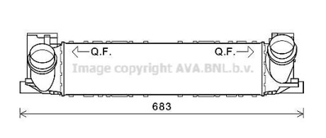 AVA BMW Інтеркулер 1 F20, 2 F22, 3 F30, 4 Gran Coupe 2.0/2.0d AVA COOLING BWA4464