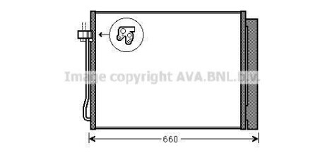 Радіатор кондиціонера BMW X5 E70 07-, BMW X6 E71 08- MT/AT AVA AVA COOLING BWA5377D