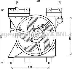 Вентилятор радіатора CITROEN BERLINGO/PEUGEOT PARTNER (96-) (AVA) AVA COOLING CN7547