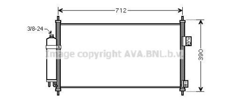 AVA NISSAN Радіатор кондиціонера (конденсатор) з осушувачем X-Trail 01- AVA COOLING DN5263D