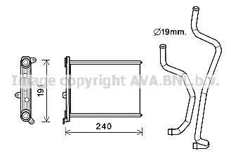 Радиатор отопителя салона Nissan Juke (11-19) 1.6i, Leaf (11-17) AVA COOLING DN6417