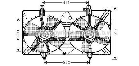 AVA NISSAN Вентилятор радіатора MURANO I 3.5 03- AVA COOLING DN7518