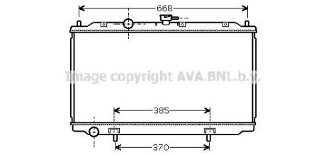 Радіатор охолодження двигуна Nissan Almera N16 (01-), Primera P12 (00-) MT AVA AVA COOLING DNA2215