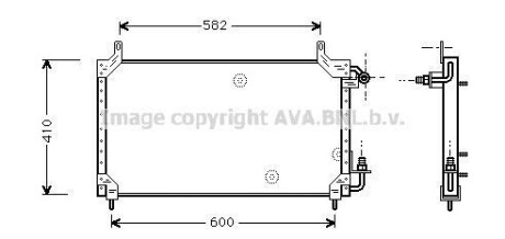 Радіатор кондиціонера Нексія (NISSENS) AVA AVA COOLING DW5006