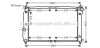 Радіатор охолодження CHEVROLET AVEO (T250, T255) (05-) 1.4 i 16V (трубчаті) (AVA) AVA COOLING DWA2067 (фото 1)