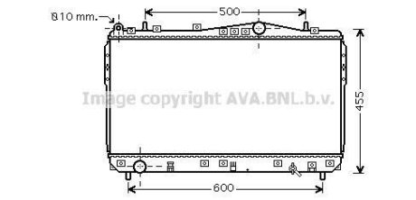 Радиатор охлаждения Лачетти 1,6/1,8 (алюм) AVA AVA COOLING DWA2073 (фото 1)