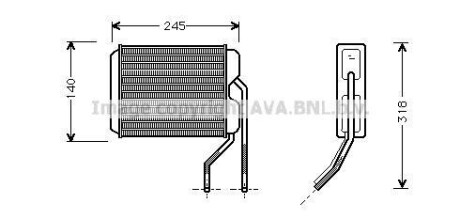 AVA DAEWOO радіатор опалення Nexia, Espero AVA COOLING DWA6026