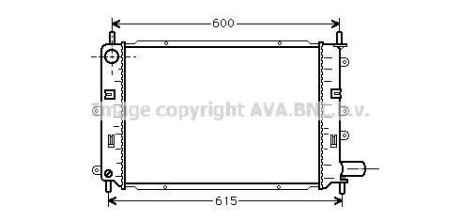 AVA FORD Радіатор охолодження ESCORT 1.8 91- AVA COOLING FD2151