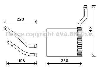 Радіатор обігрівача салону Ford Mondeo IV Galaxy S-max AC+ AVA AVA COOLING FD6464