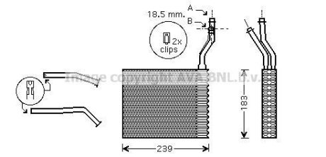 Радиатор отопителя салона Ford Focus II, Focus C-Max, Mazda 3 I AVA AVA COOLING FDA6364 (фото 1)