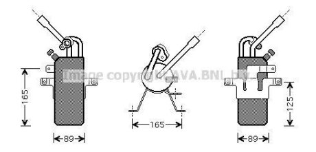 Осушувач кондиціонера Ford Tranzit Connect 02>13 1.8 Di 1,8TDCI MT AVA AVA COOLING FDD374