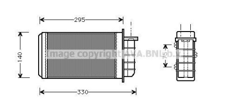 Радіатор обігрівача Fiat (AVA) AVA COOLING FT6183