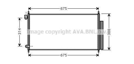 Радіатор кондиціонера Honda Accord 2,0-2,4i 03>08 AVA AVA COOLING HD5185D (фото 1)