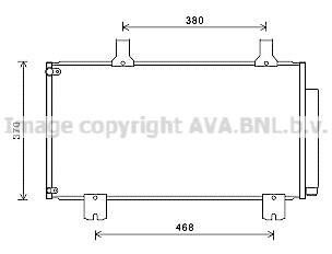Радиатор кондиционера Honda Accord VIII (09-), Accord IX (13-) 2.4 IVTEC (HD5247 AVA COOLING HD5247D