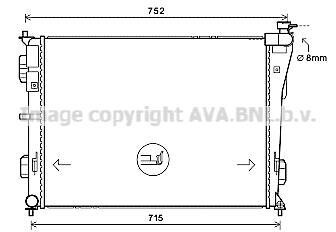 Радиатор охлаждения двигателя Hyundai Sonata (10-15) MT AVA AVA COOLING HY2379