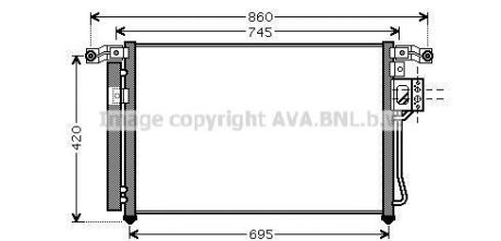 Радіатор кондиціонера Hyundai Santa Fe II 2,2d 2,7i 06> AVA AVA COOLING HY5176D