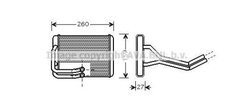 AVA HYUNDAI Радіатор опалення MATRIX 01- AVA COOLING HY6122