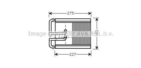 Радиатор отопителя салона Hyundai Tucson Kia Sportage 2,0i 04>10 AVA COOLING HY6168 (фото 1)