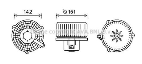 Вентилятор салону Hyundai Ix35/tucson/Kia Sportage 04- (AVA) AVA COOLING HY8399