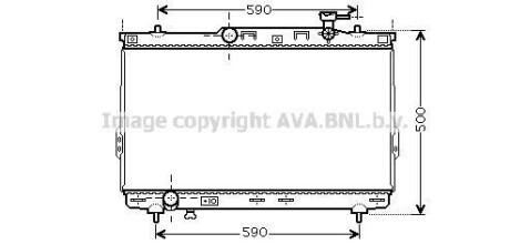 Радіатор охолодження двигуна Santa Fe 2.0 i*Man. 08/00-(AVA) AVA COOLING HYA2109