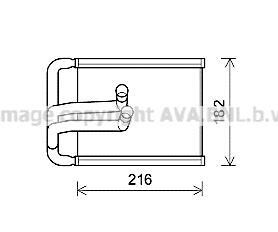 Радиатор отопителя салона Hyundai Tucson, Kia Sportage (04-) AVA COOLING HYA6254