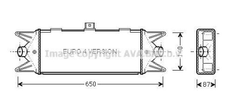 Інтеркулер DAILY4 28TD MT 99- (Ava) AVA COOLING IVA4045