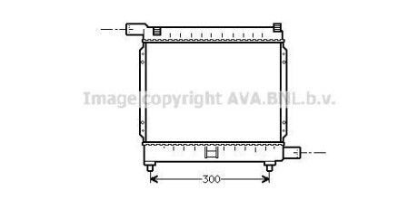 Радіатор охолодження двигуна W124/W201 MT 18/20/23-AC (Ava) AVA COOLING MS2039