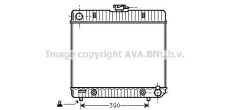 Радіатор охолодження двигуна MB W123 23/28 AT 76-85 (Ava) AVA COOLING MS2043 (фото 1)