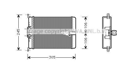 AVA DB Радіатор опалення S-Class W140 AVA COOLING MS6187