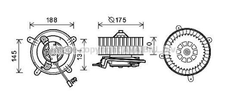 Вентилятор отопителя салона Mercedes-Benz E-class (W210) (96-03) auto AC (AVA COOLING MS8621