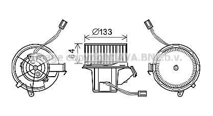 Вентилятор обігрівача салону MB C204 E212 AVA AVA COOLING MS8628