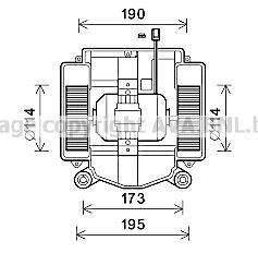 Вентилятор обігрівача салону MB S221 05>13 AVA AVA COOLING MS8669