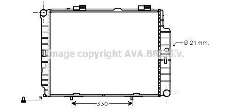 Радиатор охлаждения двигателя MB E-class (W210) 2,7d 3,2d AVA AVA COOLING MSA2287